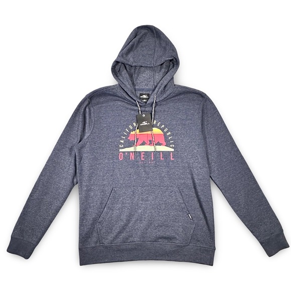 O'Neill Other - NWT O Neill Hoodie California Republic Bear Graphic Pullover Men's M Blue Lounge